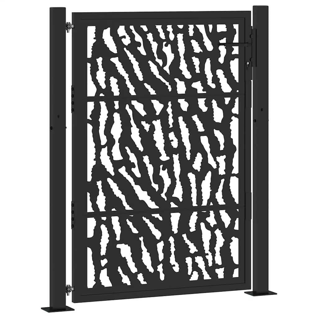 vidaXL Brama ogrodowa czarna 100x125 cm stalowa konstrukcja