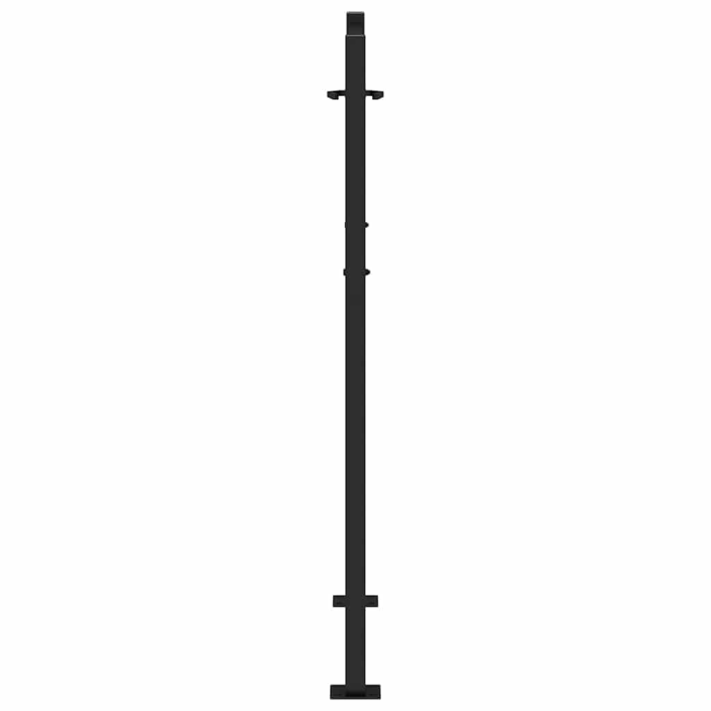 vidaXL Brama ogrodowa czarna 100x125 cm stalowa konstrukcja