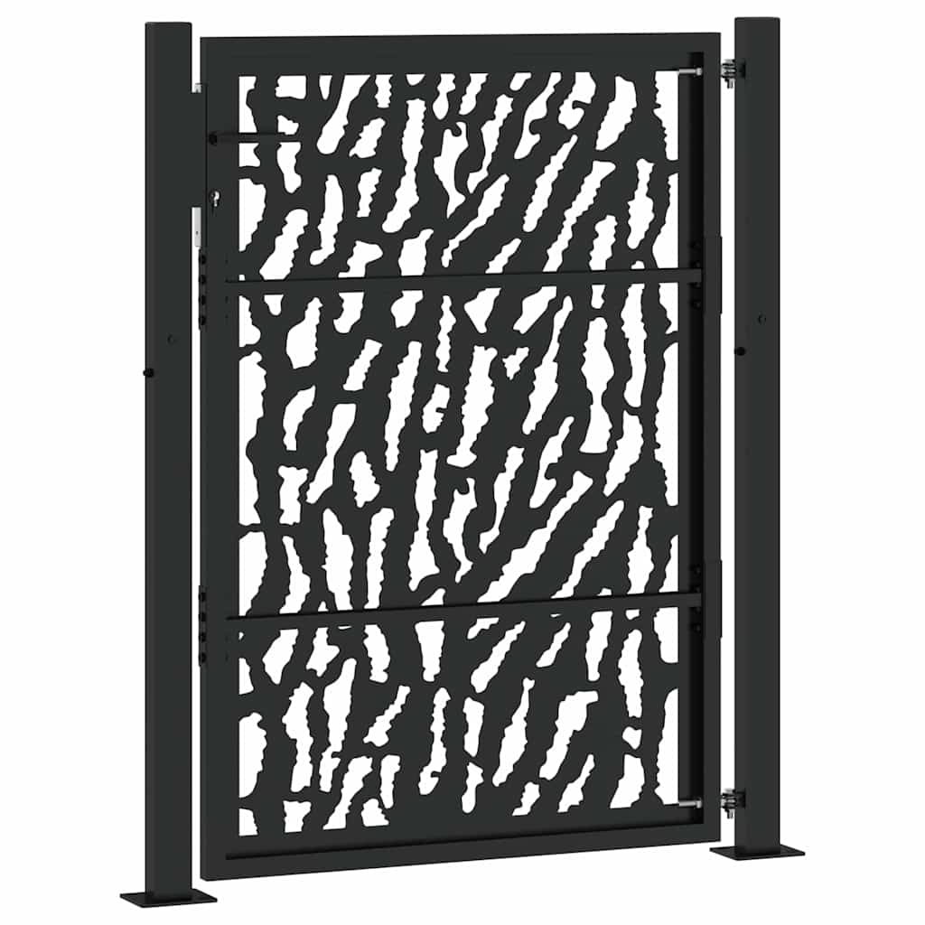 vidaXL Brama ogrodowa czarna 100x125 cm stalowa konstrukcja