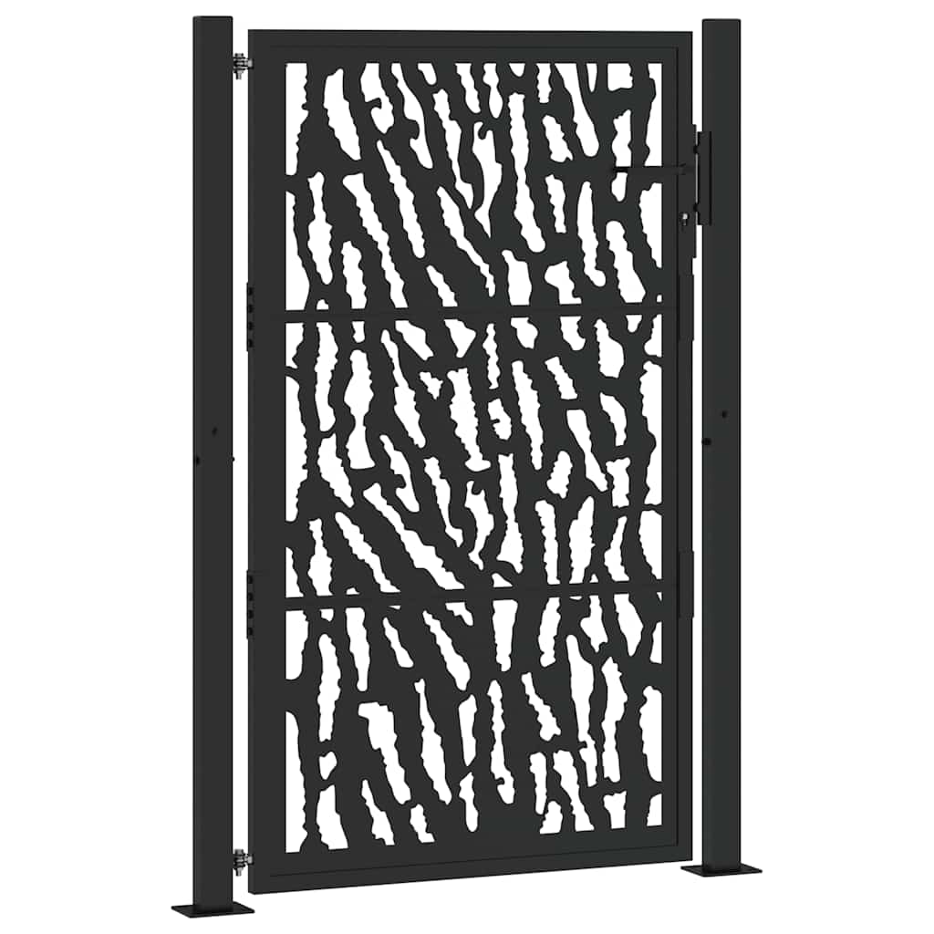 vidaXL Brama ogrodowa czarna 100x150 cm stalowa konstrukcja