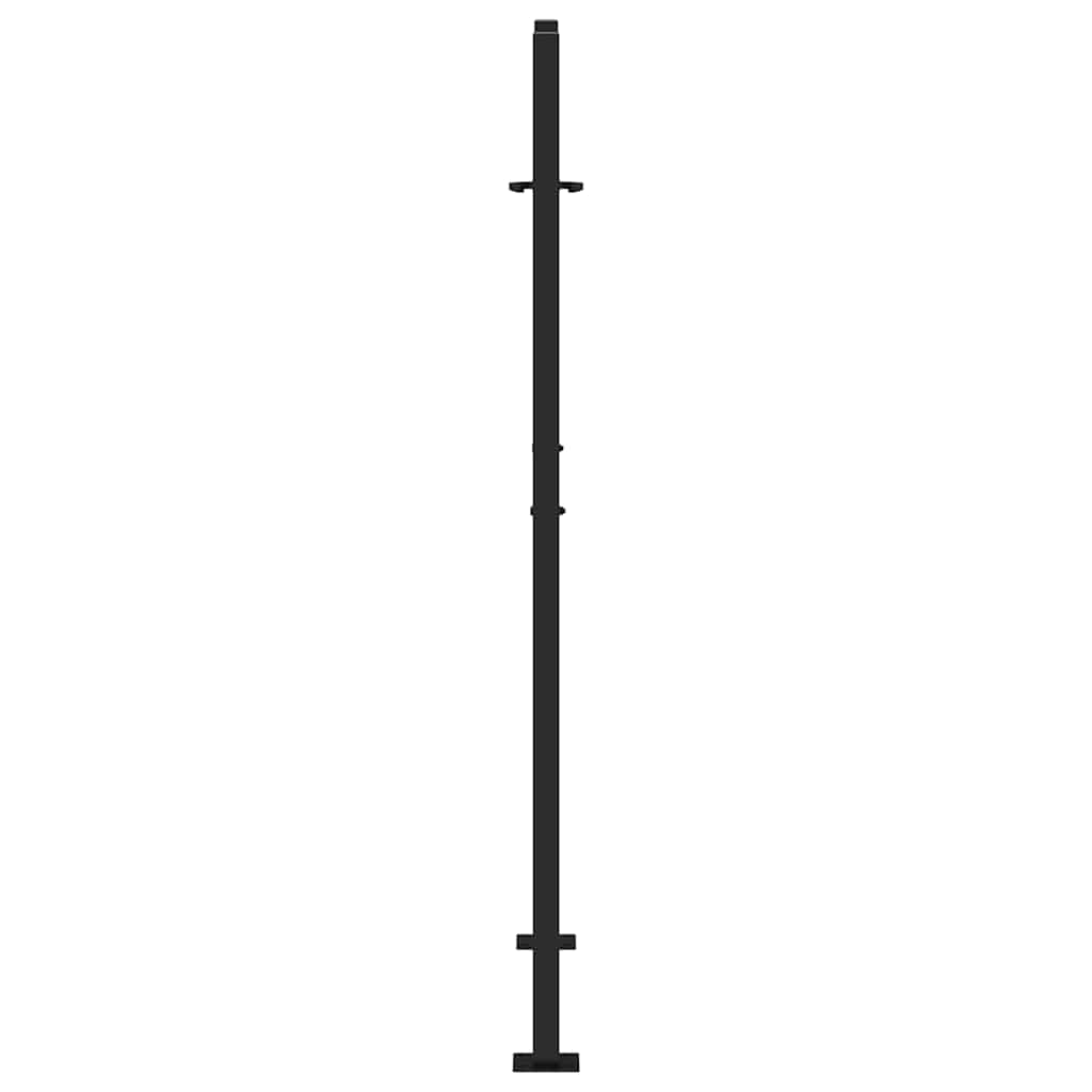vidaXL Brama ogrodowa czarna 100x150 cm stalowa konstrukcja