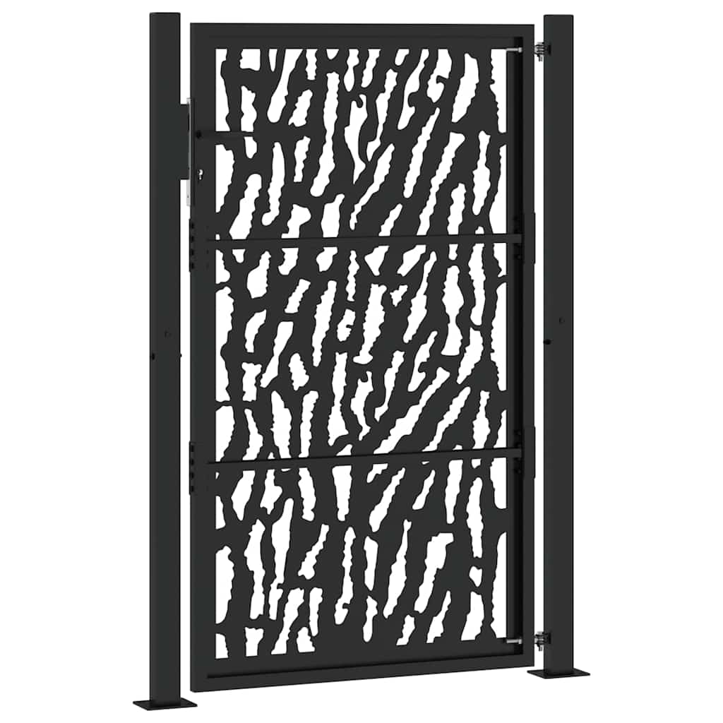 vidaXL Brama ogrodowa czarna 100x150 cm stalowa konstrukcja