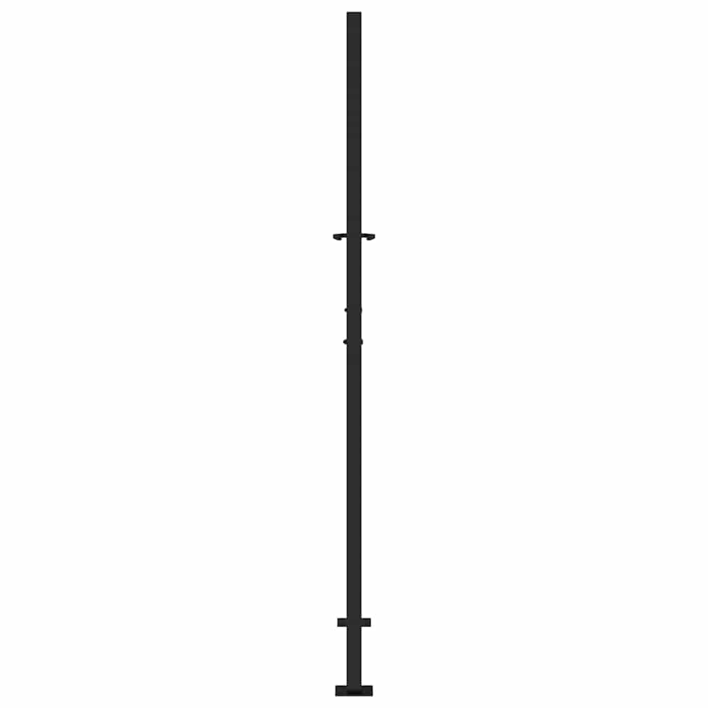 vidaXL Brama ogrodowa czarna 100x175 cm Stalowy wzór śladu