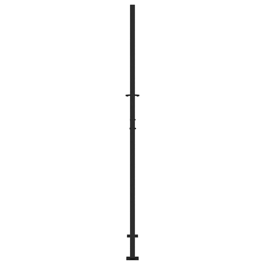 vidaXL Brama ogrodowa czarna 100x200 cm Stalowy wzór śladu