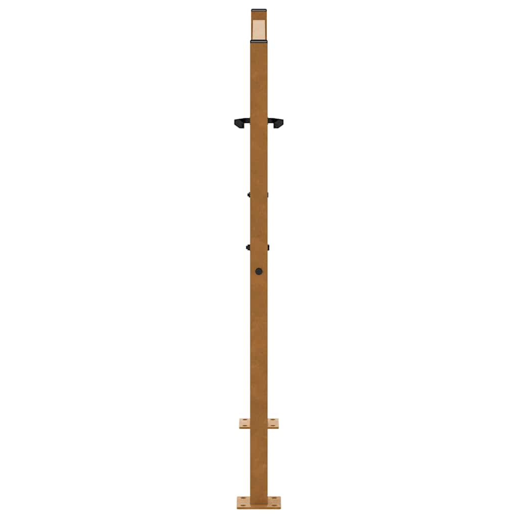 vidaXL Brama ogrodowa 100x100 cm Stal nierdzewna Wzór śladu