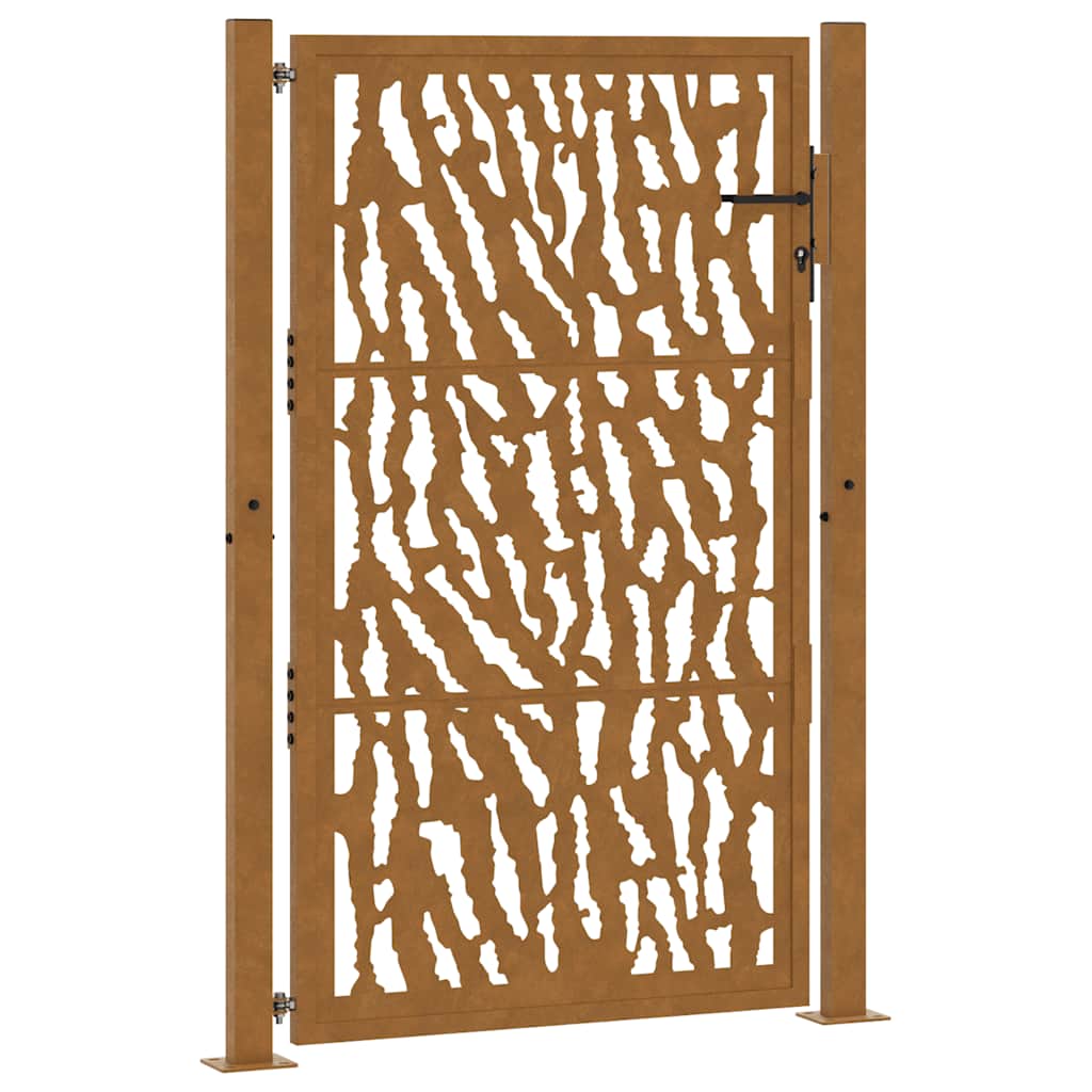 vidaXL Brama ogrodowa 100x150 cm Stal nierdzewna Wzór śladu