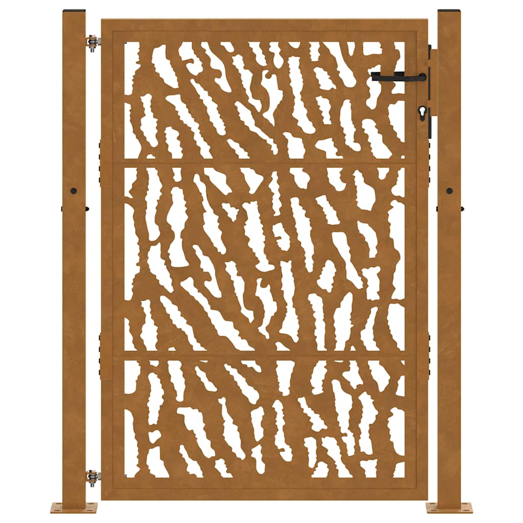 vidaXL Brama ogrodowa 100x150 cm Stal nierdzewna Wzór śladu