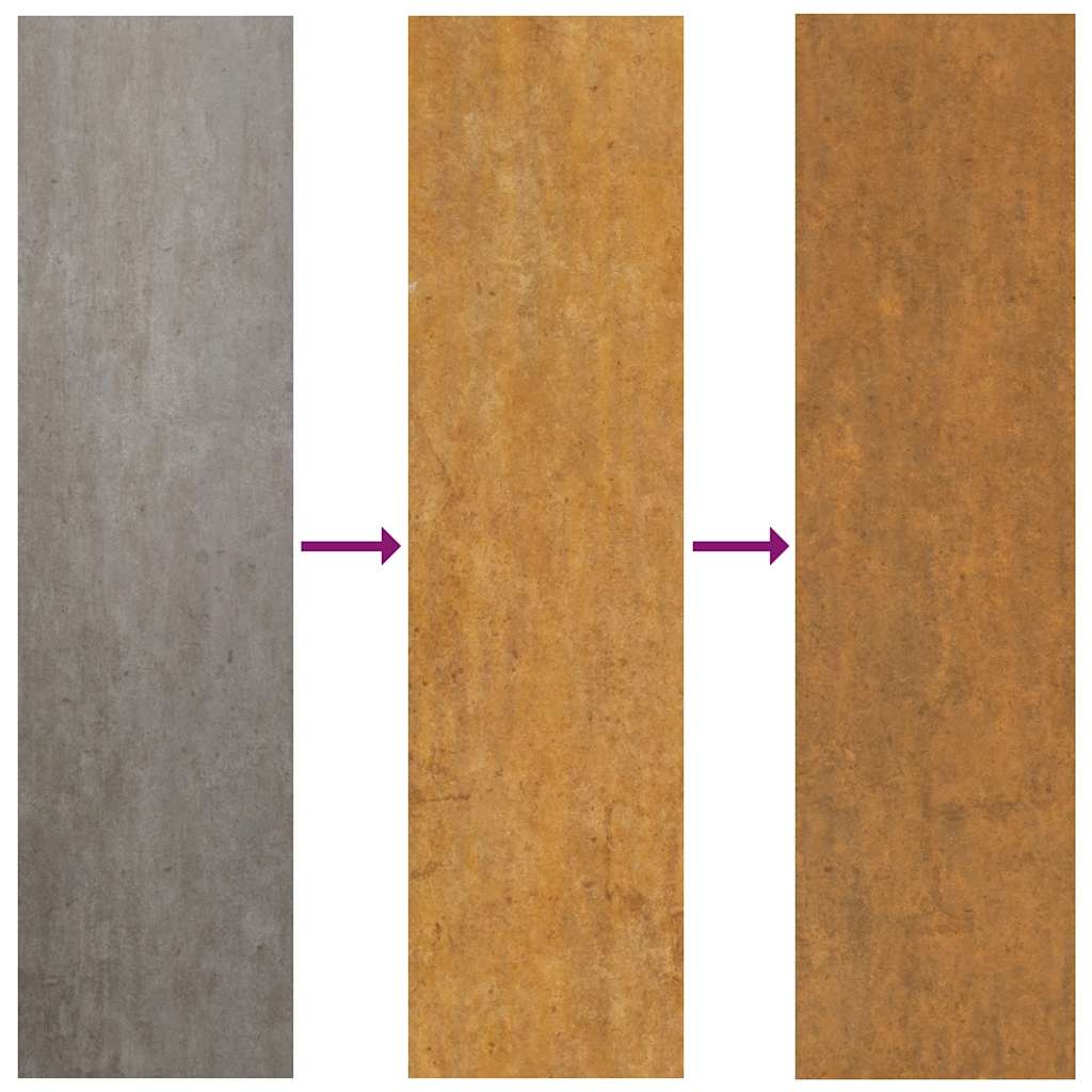 vidaXL Brama ogrodowa 100x200 cm Stal nierdzewna Wzór śladu