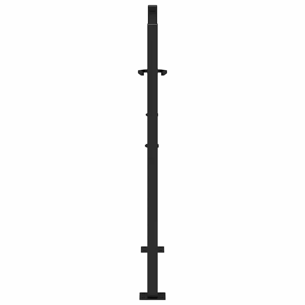vidaXL Brama ogrodowa czarna 100x100 cm Stalowy wzór płomienia