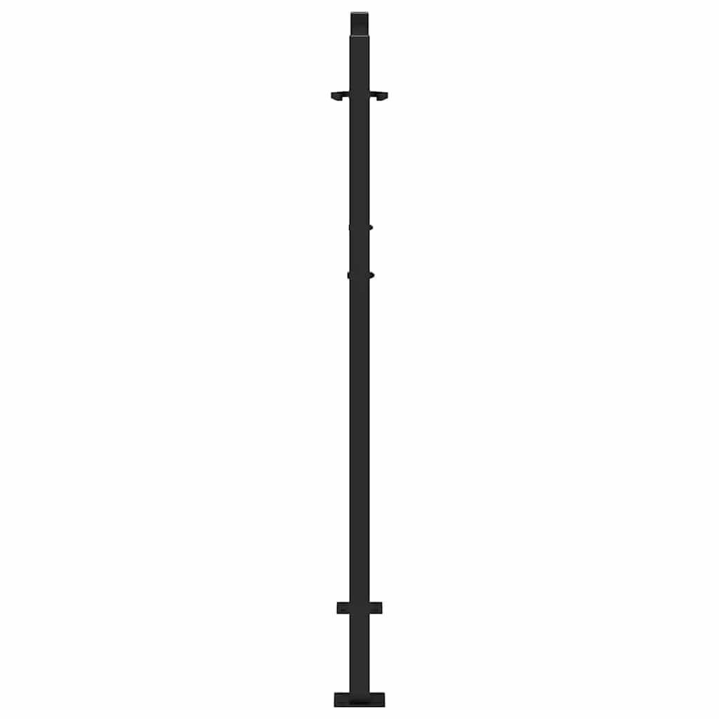 vidaXL Brama ogrodowa czarna 100x125 cm Stalowy wzór płomienia