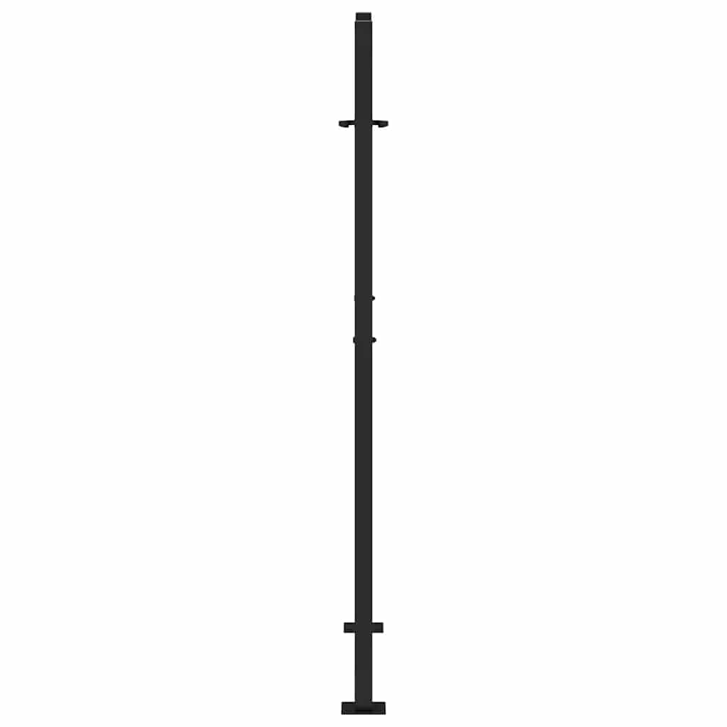 vidaXL Brama ogrodowa czarna 100x150 cm Stalowy wzór płomienia
