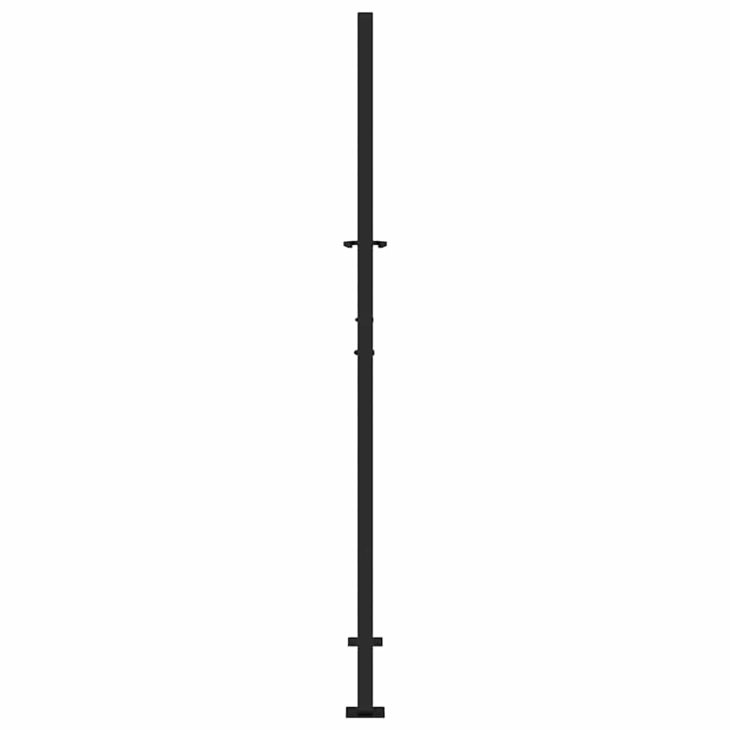 vidaXL Brama ogrodowa czarna 100x175 cm Stalowy wzór płomienia