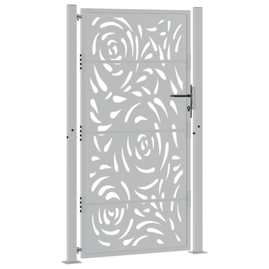 vidaXL Brama ogrodowa 100x175 cm Stal nierdzewna Wzór płomienia