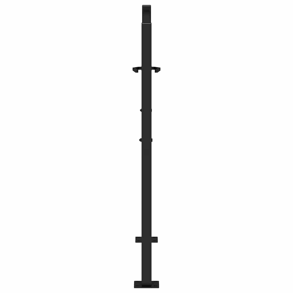 vidaXL Brama ogrodowa czarna 100x100 cm stalowy krzyż wzór