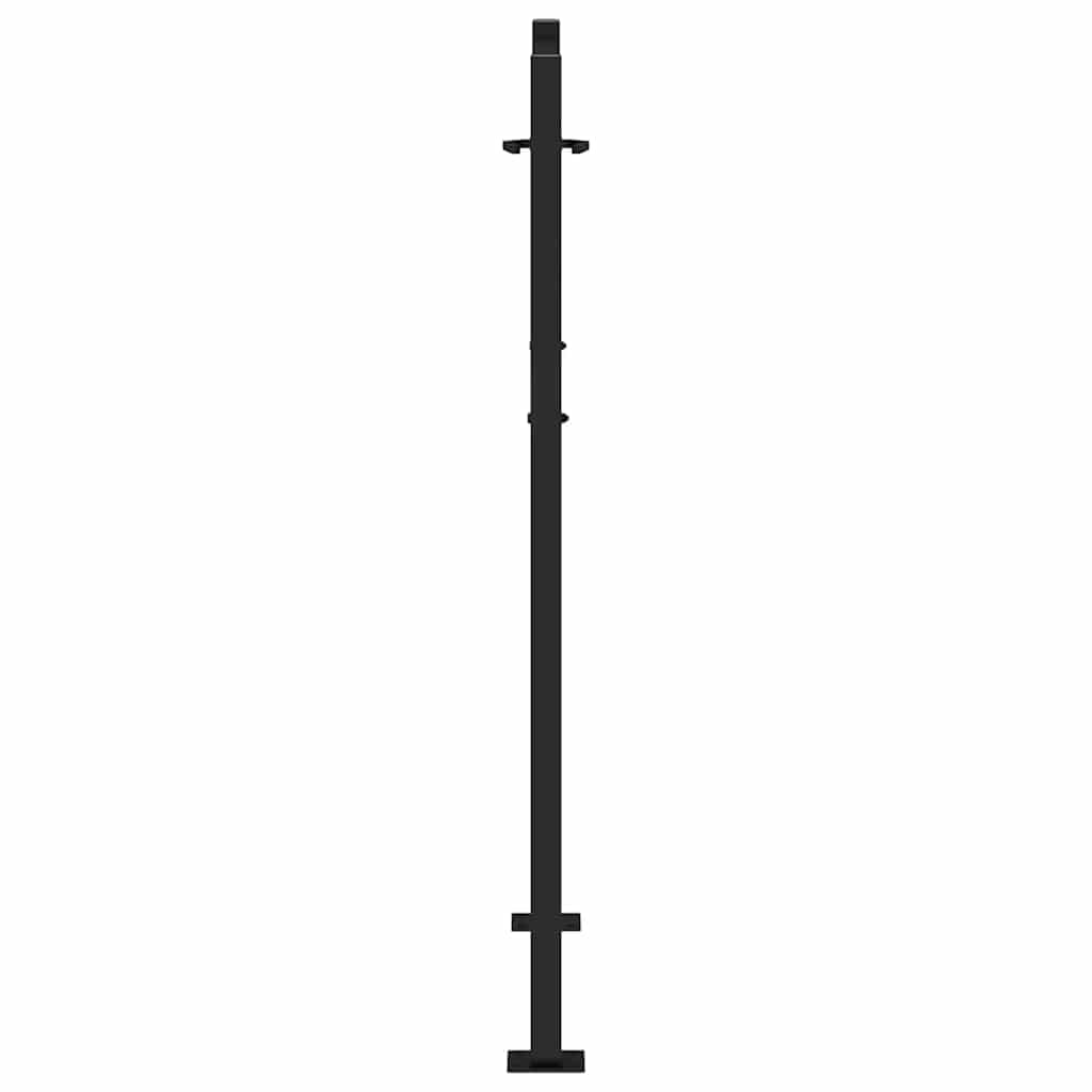 vidaXL Brama ogrodowa czarna 100x125 cm stalowy wzór krzyża