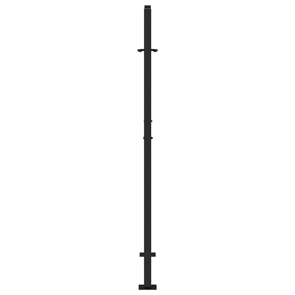 vidaXL Brama ogrodowa czarna 100x150 cm stalowy wzór krzyża