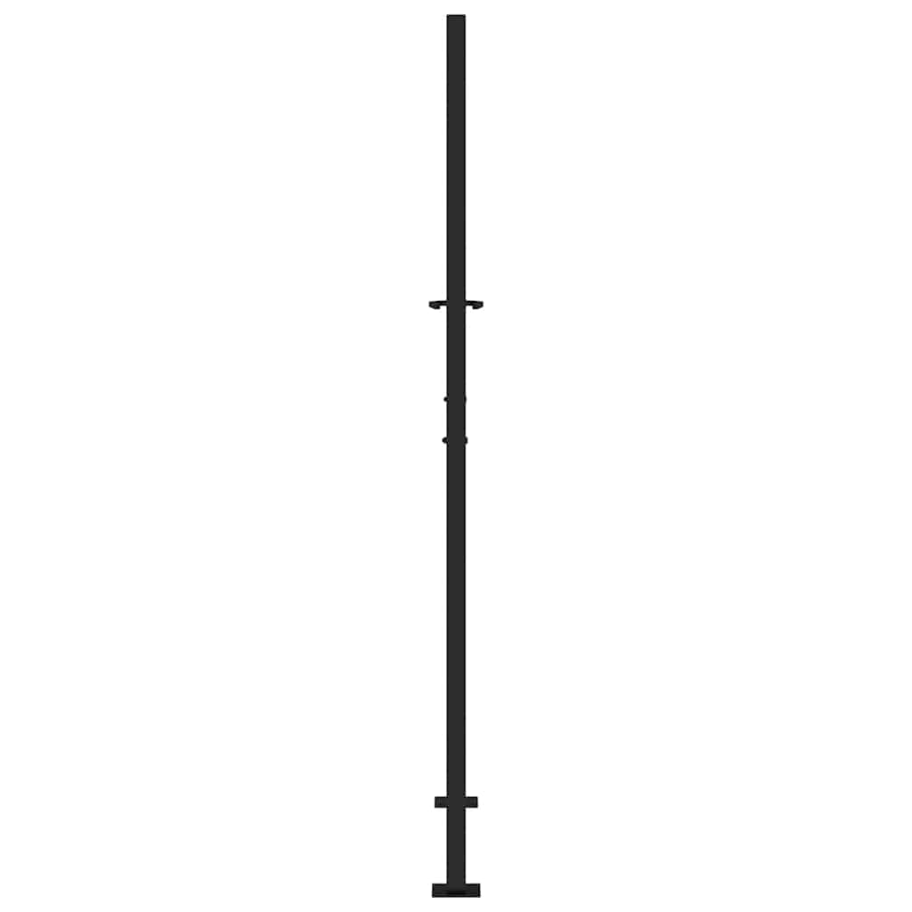 vidaXL Brama ogrodowa czarna 100x175 cm stalowy wzór krzyża