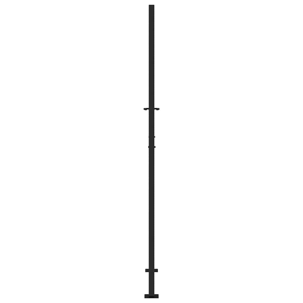 vidaXL Brama ogrodowa czarna 100x200 cm stalowy wzór krzyża