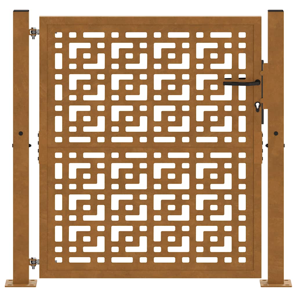 vidaXL Brama ogrodowa 100x100 cm Stal nierdzewna Krzyż wzór