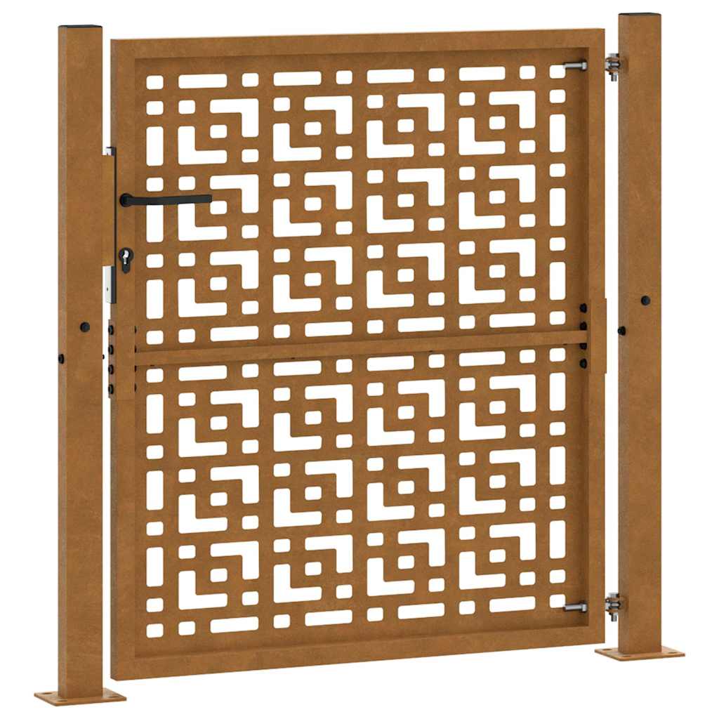 vidaXL Brama ogrodowa 100x100 cm Stal nierdzewna Krzyż wzór