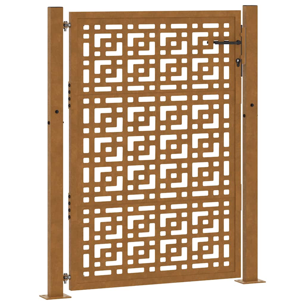 vidaXL Brama ogrodowa 100x125 cm Stal nierdzewna Krzyż wzór