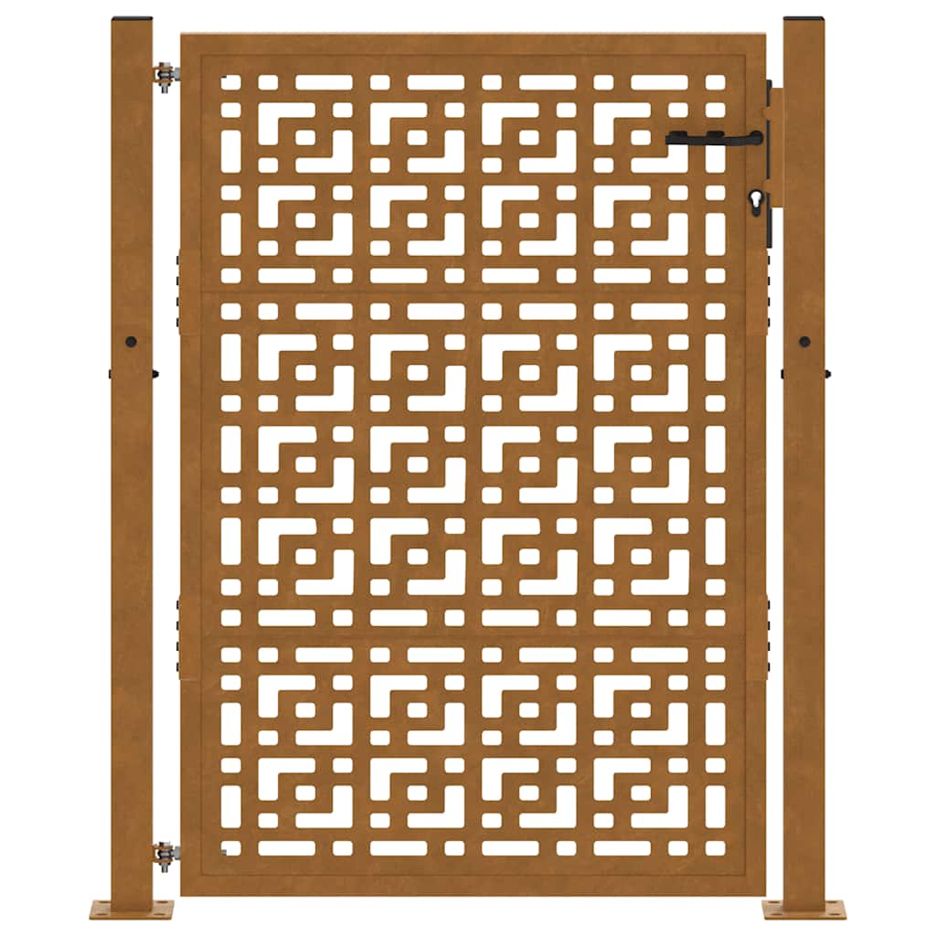 vidaXL Brama ogrodowa 100x125 cm Stal nierdzewna Krzyż wzór