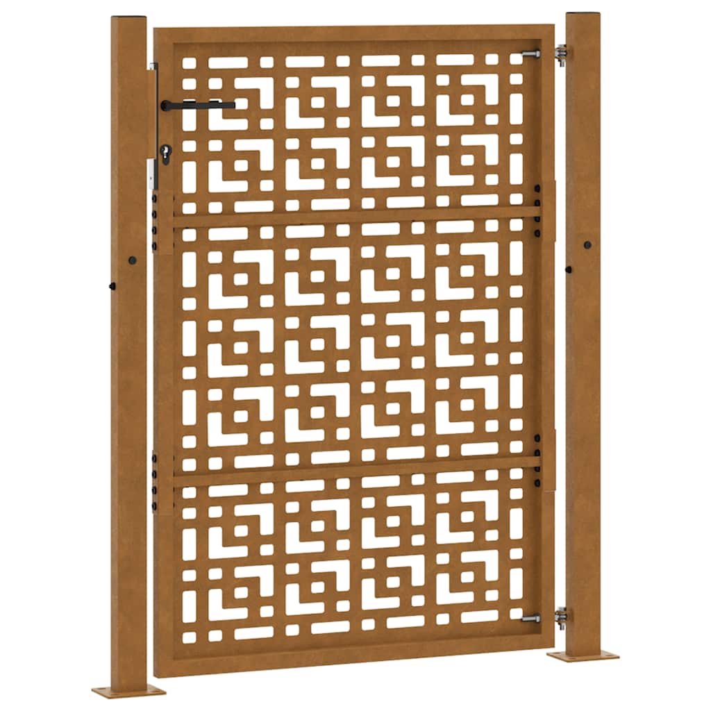 vidaXL Brama ogrodowa 100x125 cm Stal nierdzewna Krzyż wzór