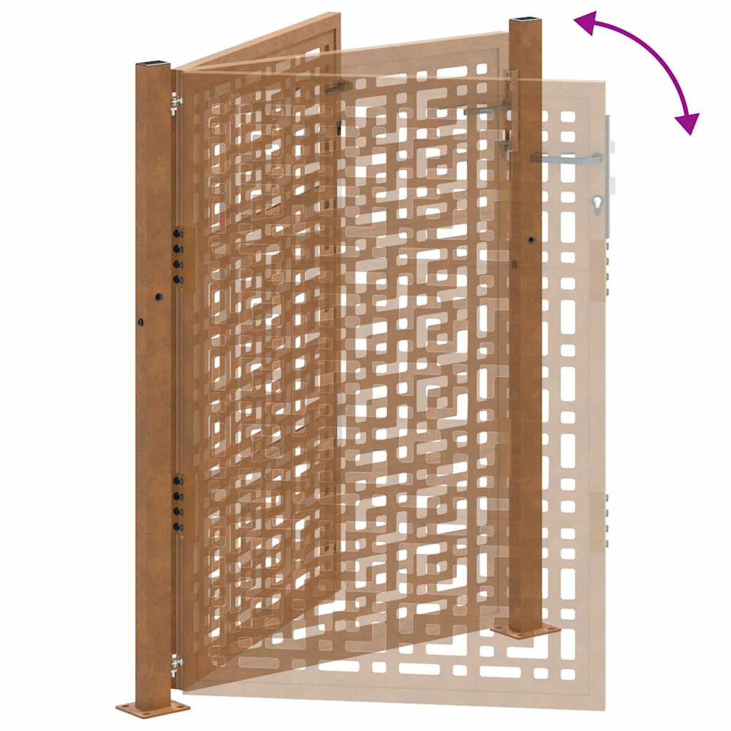 vidaXL Brama ogrodowa 100x125 cm Stal nierdzewna Krzyż wzór