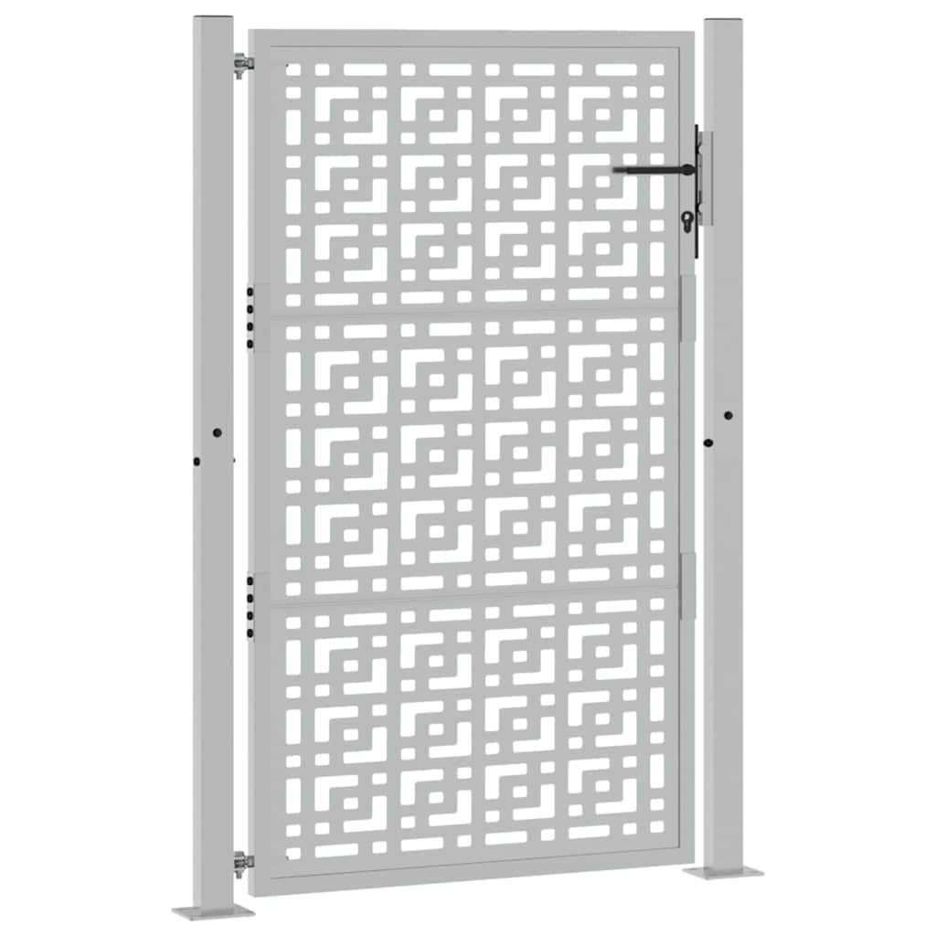 vidaXL Brama ogrodowa 100x150 cm Stal nierdzewna Krzyż wzór