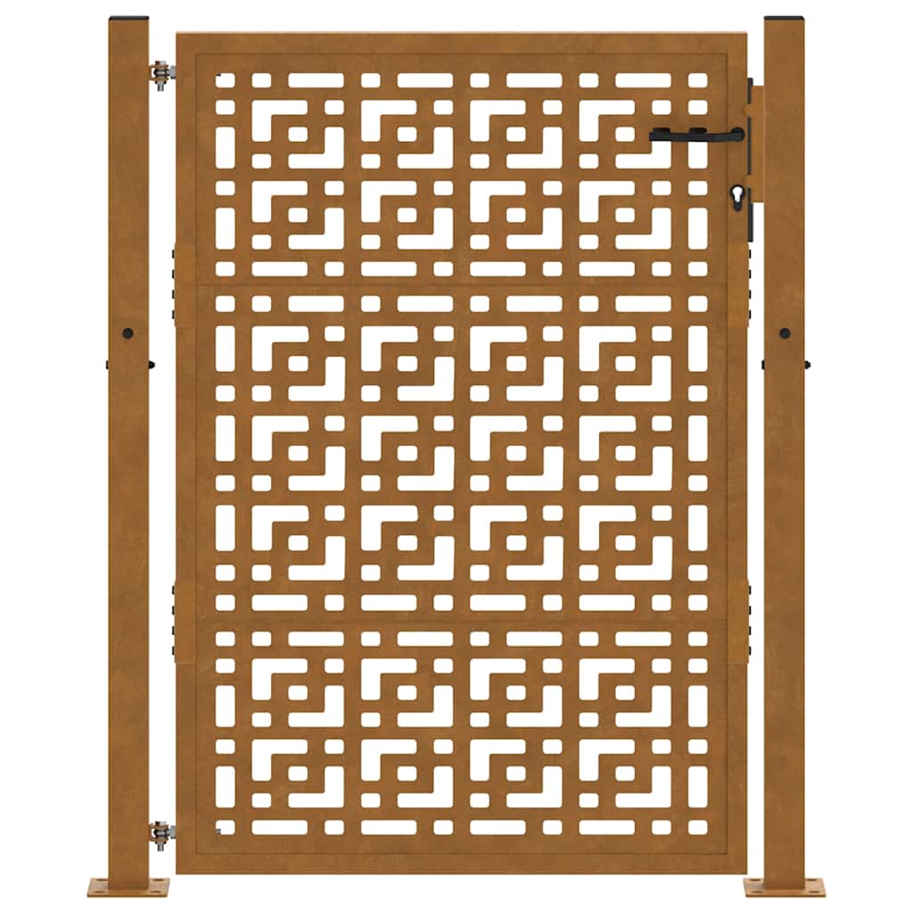 vidaXL Brama ogrodowa 100x150 cm Stal nierdzewna Krzyż wzór