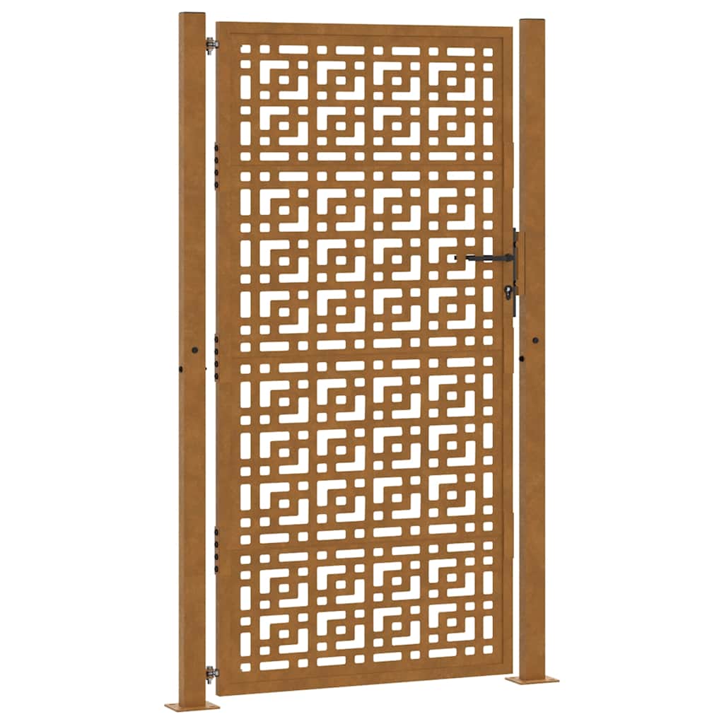 vidaXL Brama ogrodowa 100x175 cm Stal nierdzewna Krzyż wzór