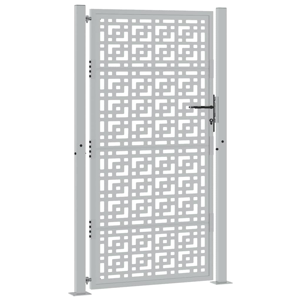 vidaXL Brama ogrodowa 100x175 cm Stal nierdzewna Krzyż wzór