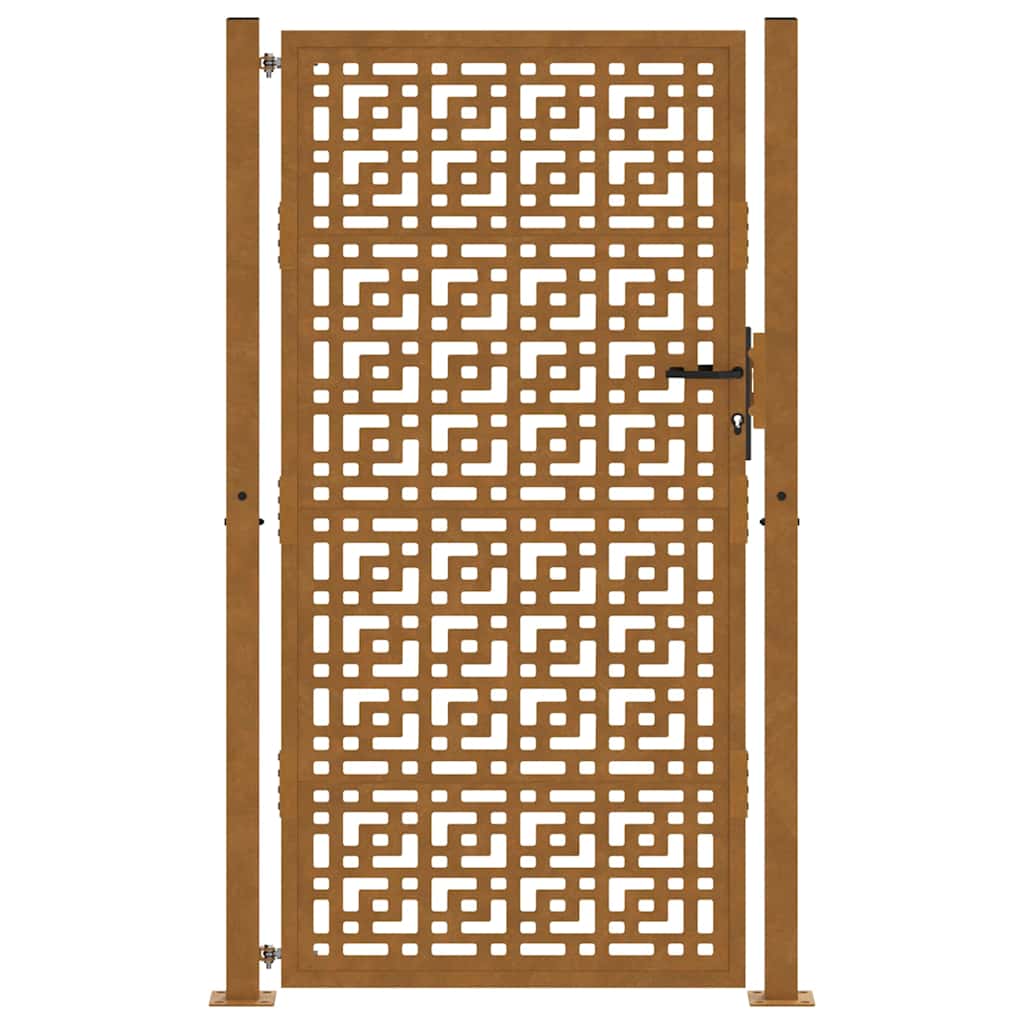 vidaXL Brama ogrodowa 100x175 cm Stal nierdzewna Krzyż wzór