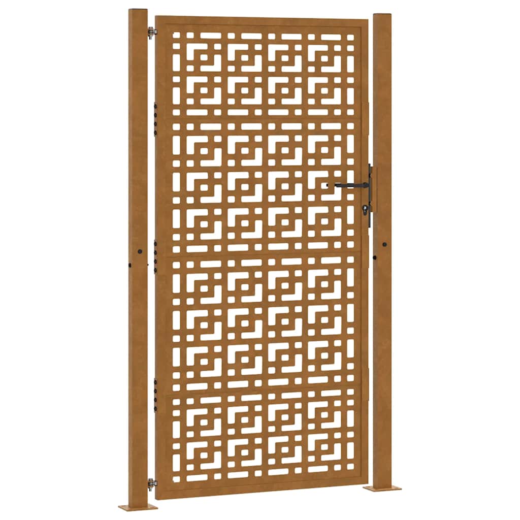 vidaXL Brama ogrodowa 100x200 cm Stal nierdzewna Krzyż wzór