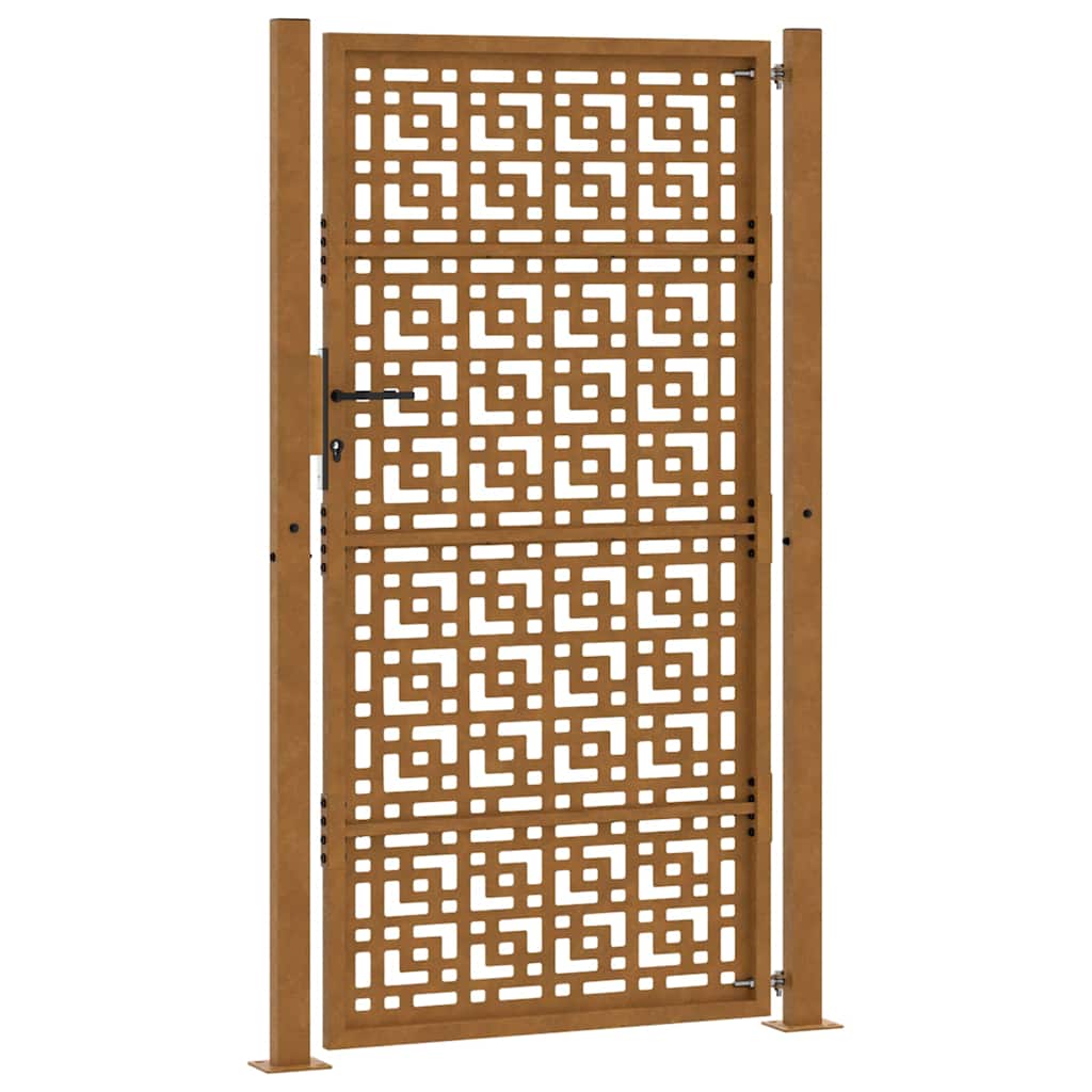 vidaXL Brama ogrodowa 100x200 cm Stal nierdzewna Krzyż wzór