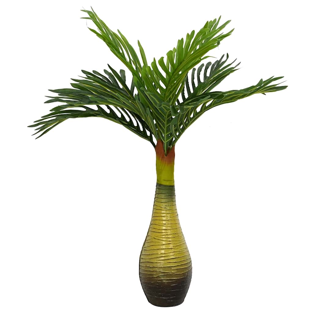vidaXL Sztuczna Palma Roślina 9 Liści 70 cm Zielony