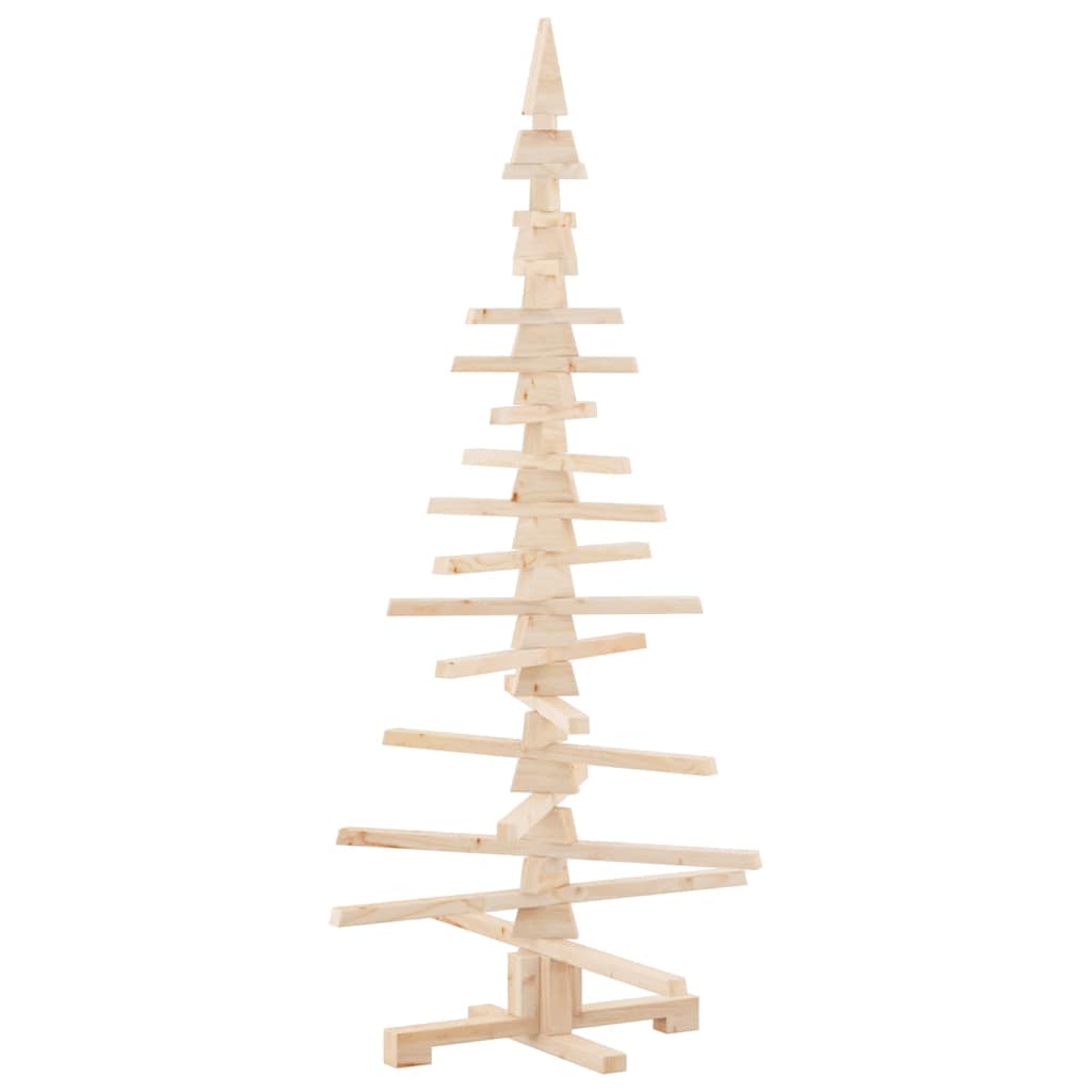 vidaXL Drewniana choinka świąteczna do dekoracji 150 cm, lite drewno sosnowe