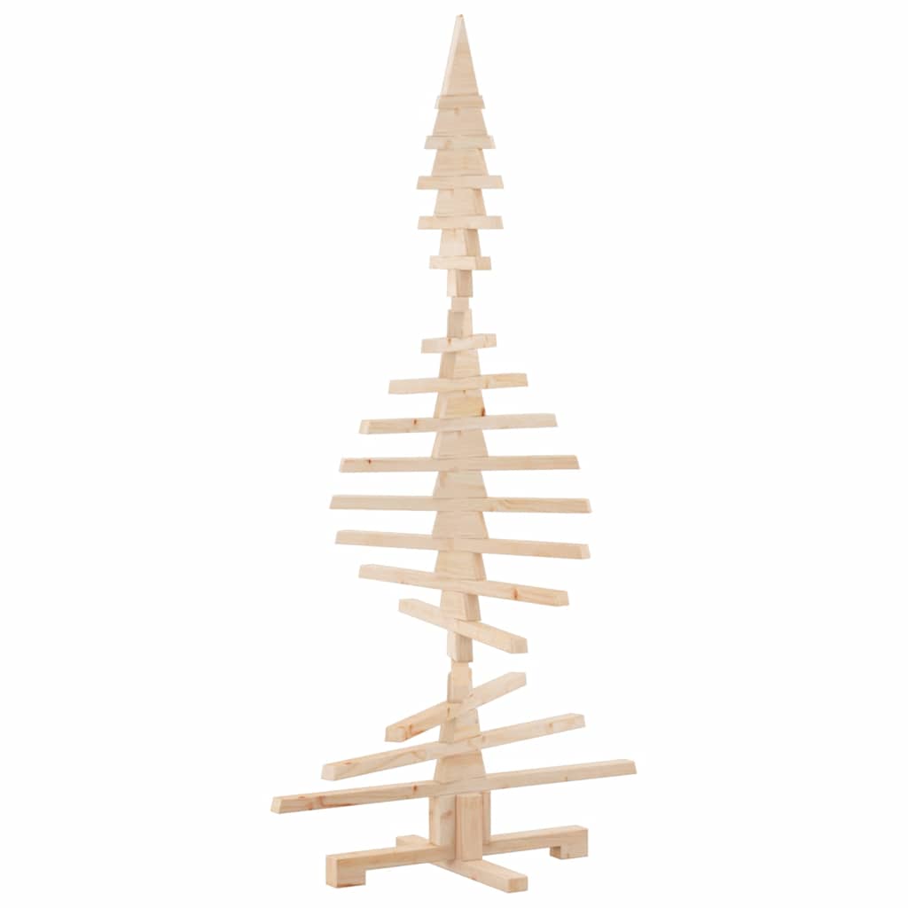vidaXL Drewniana choinka świąteczna do dekoracji 150 cm, lite drewno sosnowe