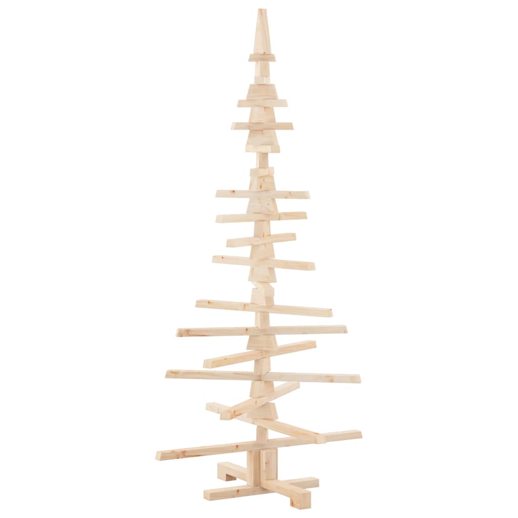 vidaXL Drewniana choinka świąteczna do dekoracji 150 cm, lite drewno sosnowe