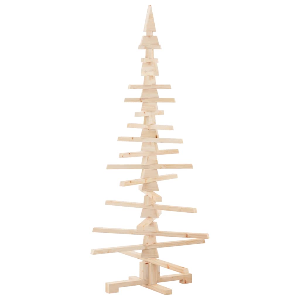 vidaXL Drewniana choinka świąteczna do dekoracji 150 cm, lite drewno sosnowe