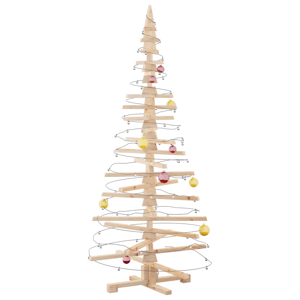 vidaXL Drewniana choinka do udekorowania, 180 cm, lite drewno sosnowe