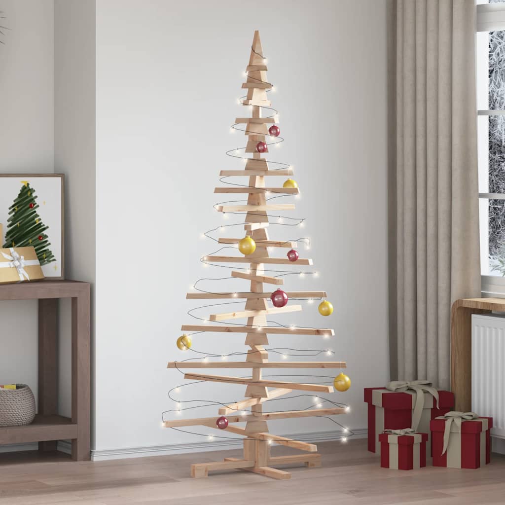 vidaXL Drewniana choinka do udekorowania, 180 cm, lite drewno sosnowe