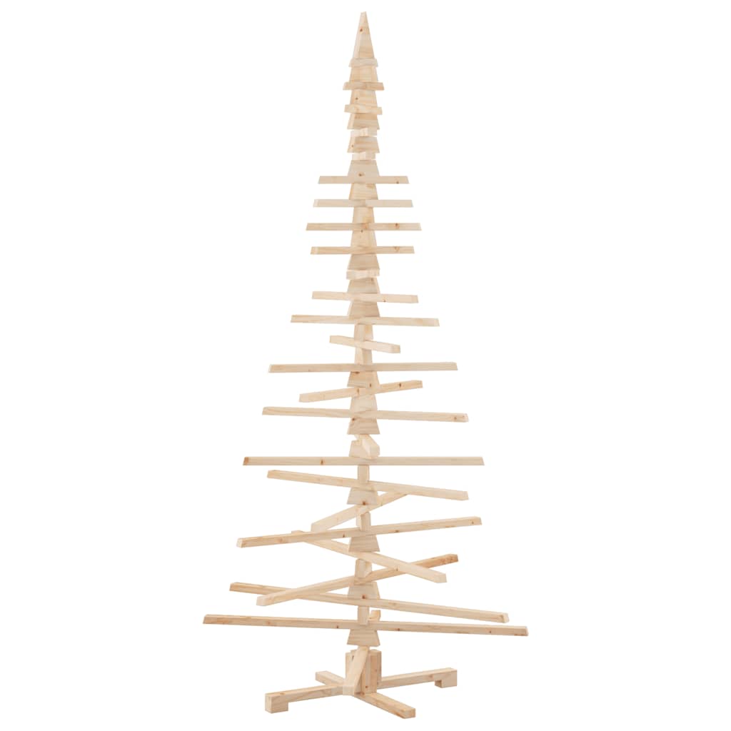 vidaXL Drewniana choinka do udekorowania, 210 cm, lite drewno sosnowe