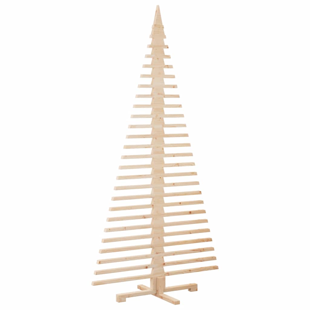 vidaXL Drewniana choinka do udekorowania, 210 cm, lite drewno sosnowe