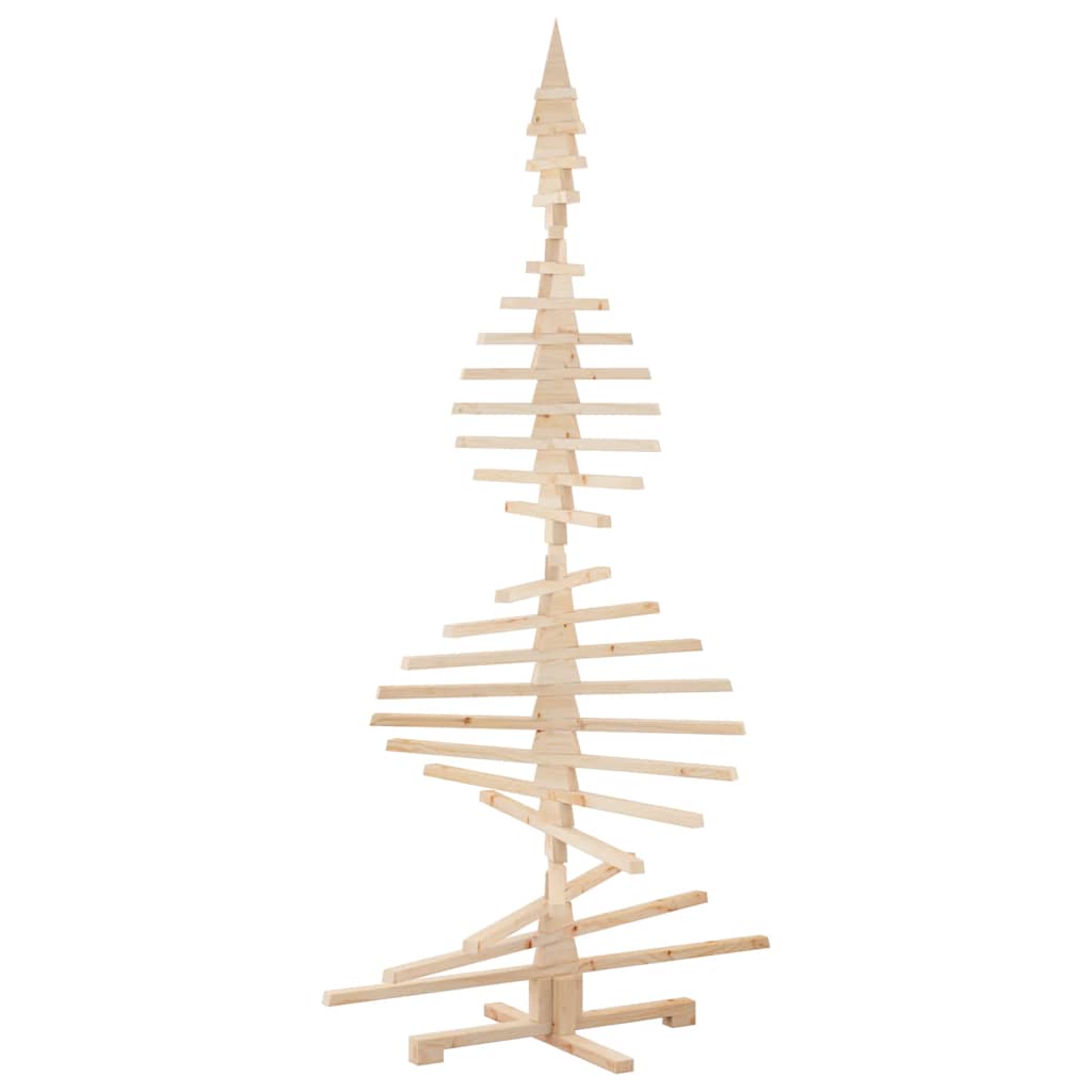 vidaXL Drewniana choinka do udekorowania, 210 cm, lite drewno sosnowe