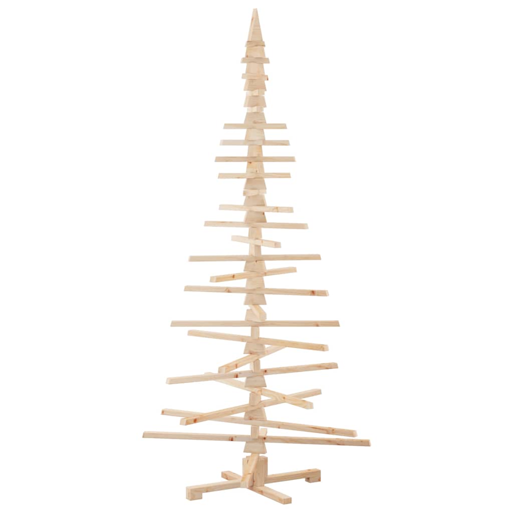 vidaXL Drewniana choinka do udekorowania, 210 cm, lite drewno sosnowe