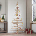vidaXL Drewniana choinka do udekorowania, 210 cm, lite drewno sosnowe