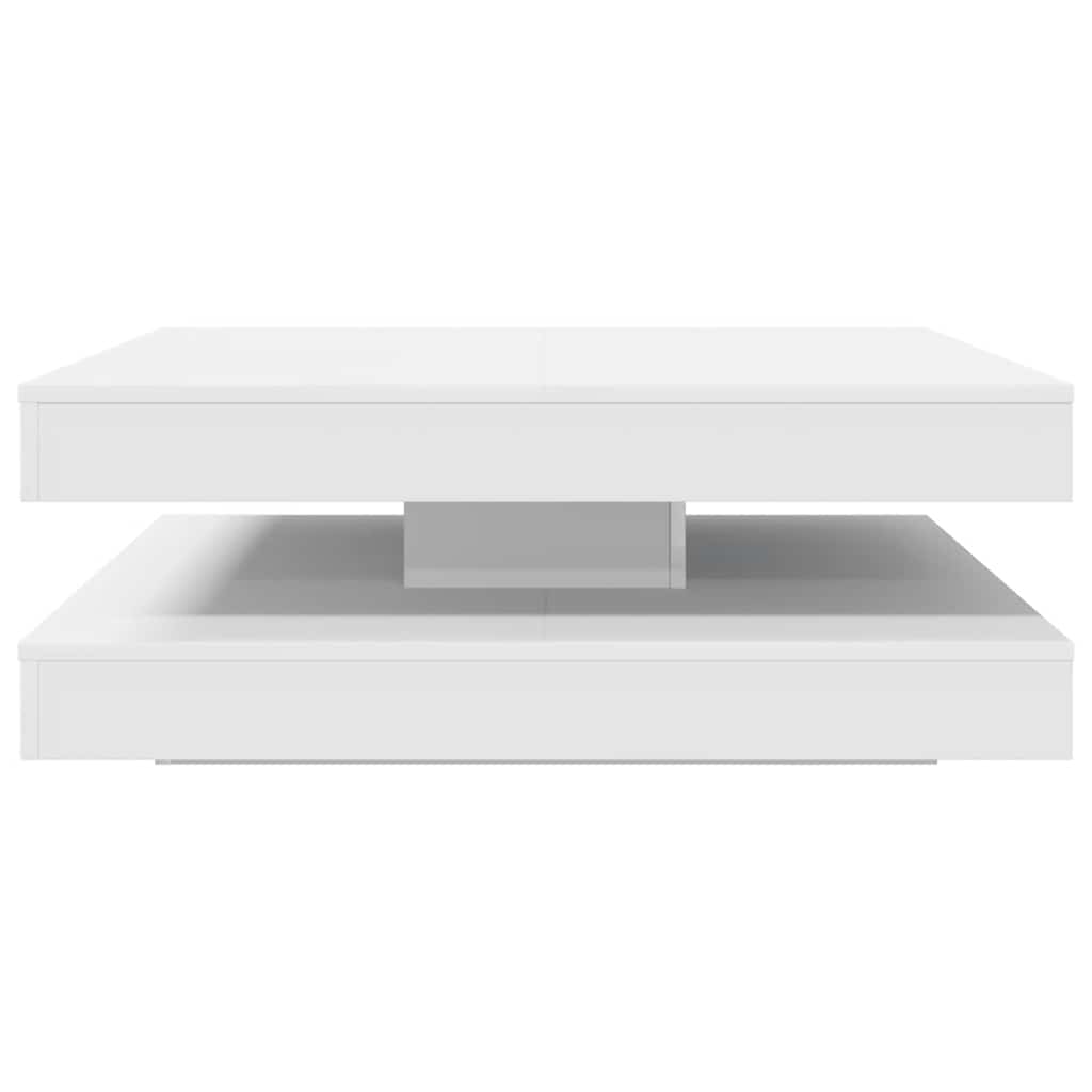 vidaXL Stolik kawowy obrotowy 360 stopni biały 90x90x34,5 cm