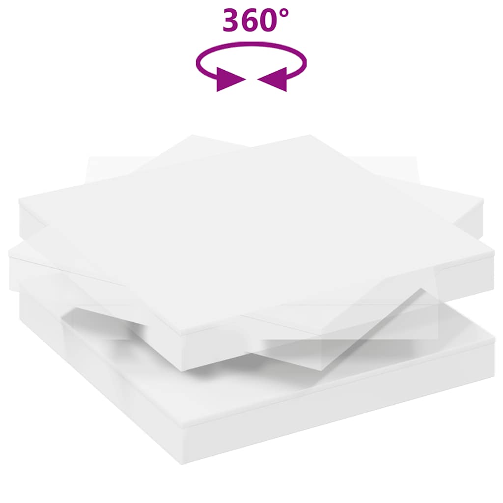 vidaXL Stolik kawowy obrotowy 360 stopni biały 90x90x34,5 cm