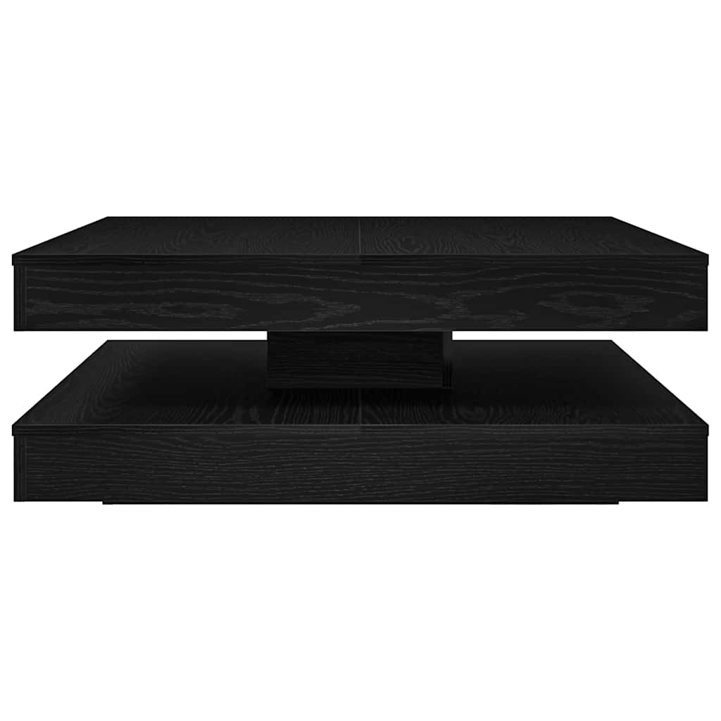 vidaXL Stolik kawowy obrotowy 360 stopni czarny dąb 90x90x34,5 cm
